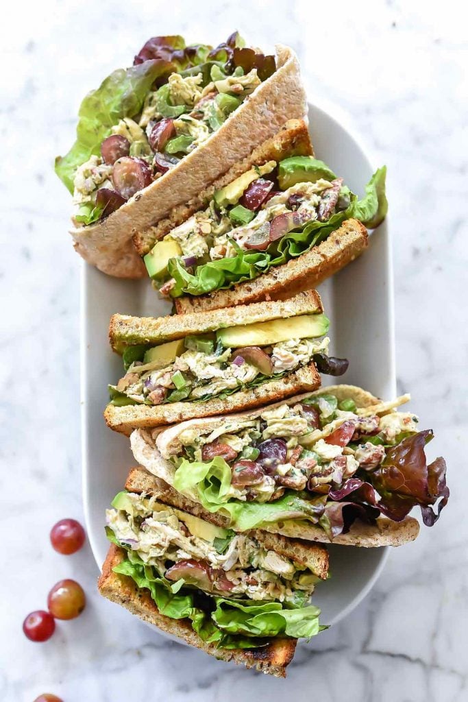 Avocado Greek Yogurt Chicken Salad Sandwiches