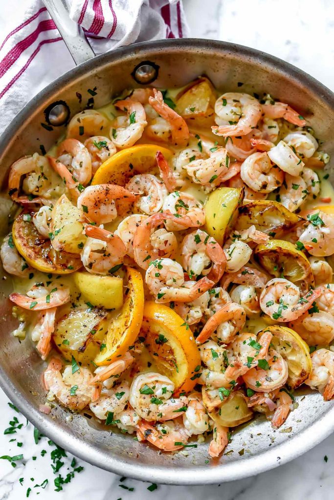 Pan-Seared Citrus Shrimp Recipe | foodiecrush.com