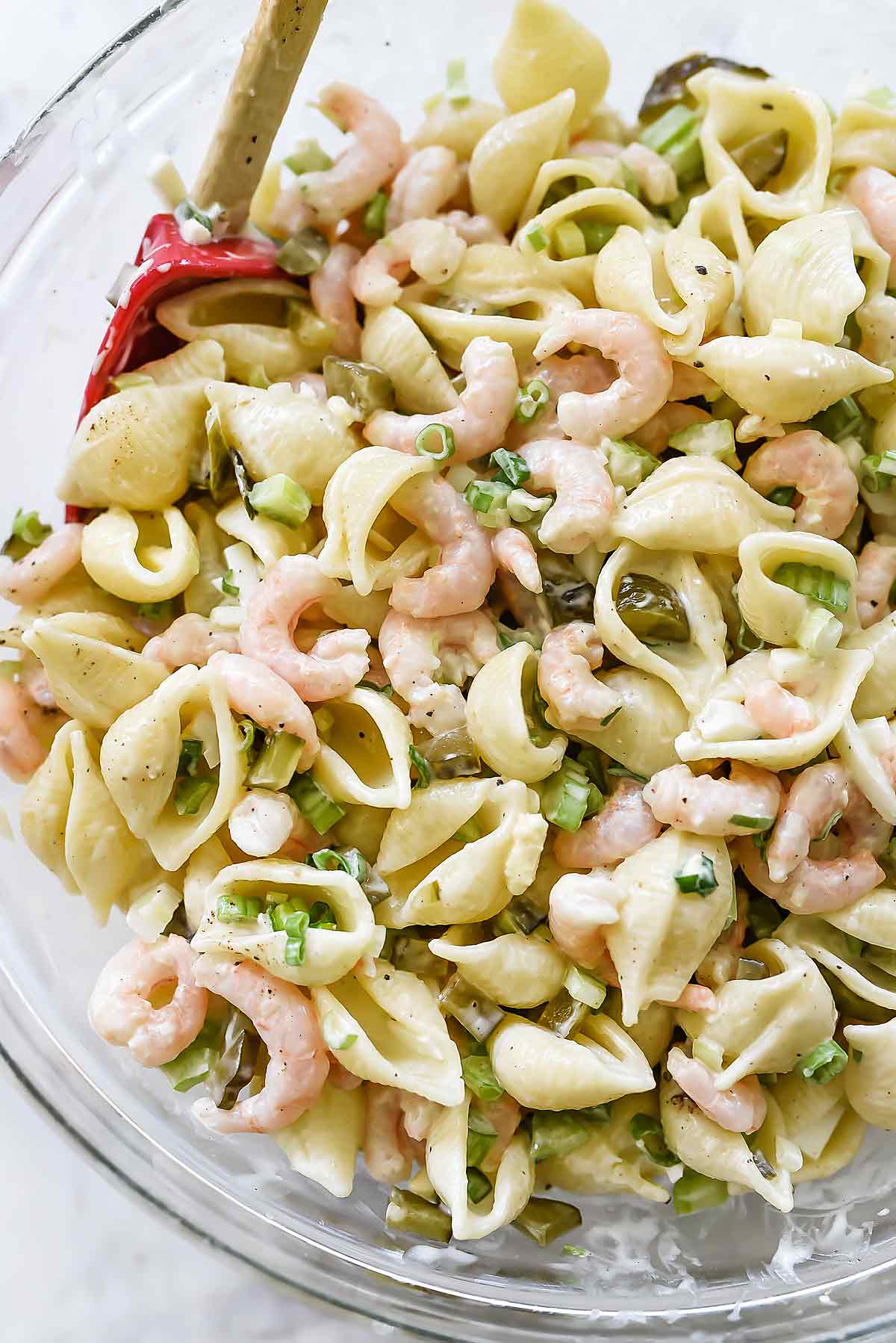 Easy Shrimp Pasta Salad Recipe Foodiecrush Com