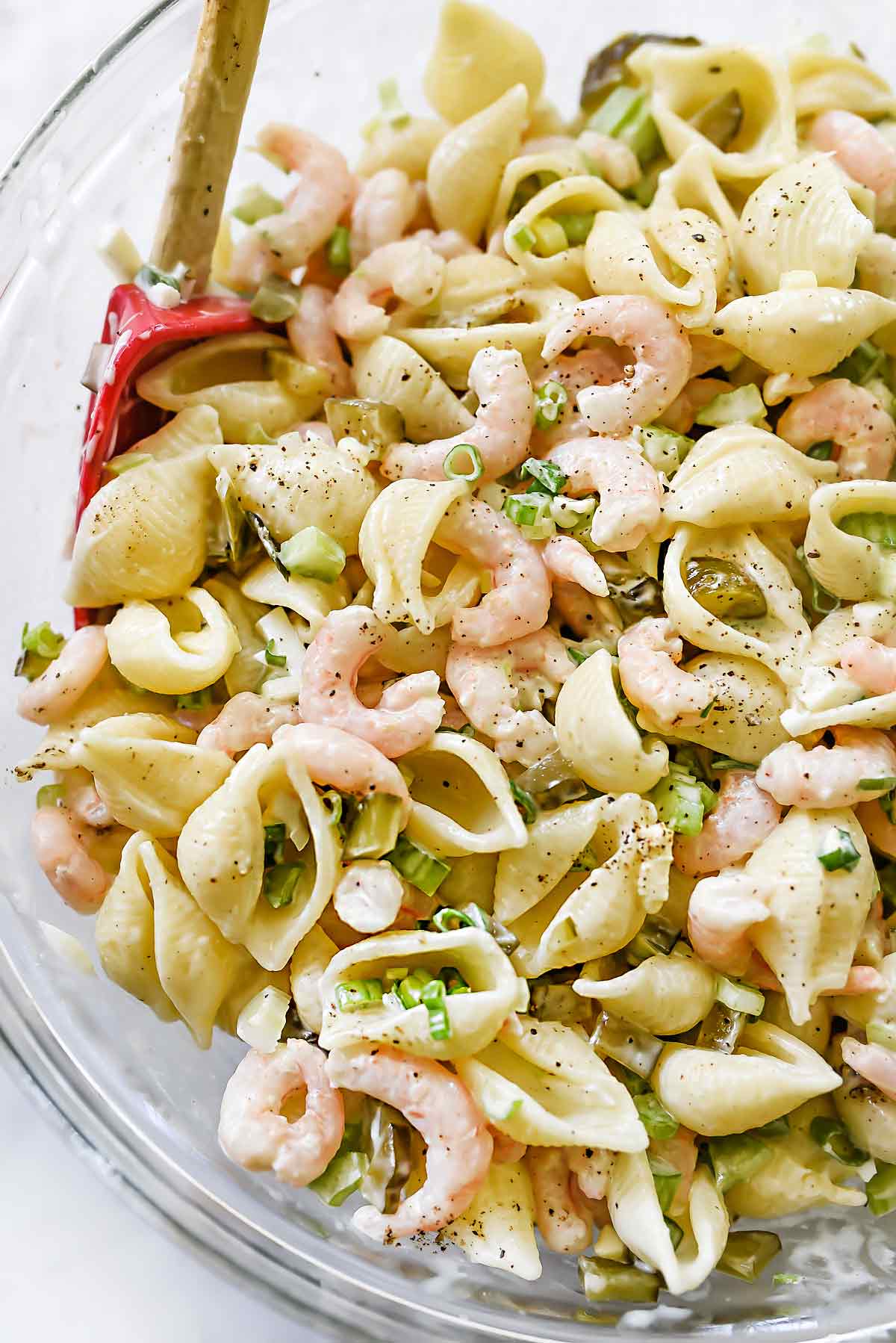 Easy Shrimp Pasta Salad Recipe Foodiecrush Com