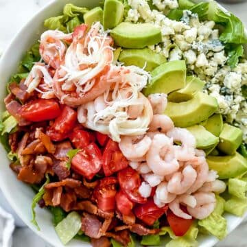 Shrimp and Crab Seafood Cobb Salad from foodiecrush.com on foodiecrush.com