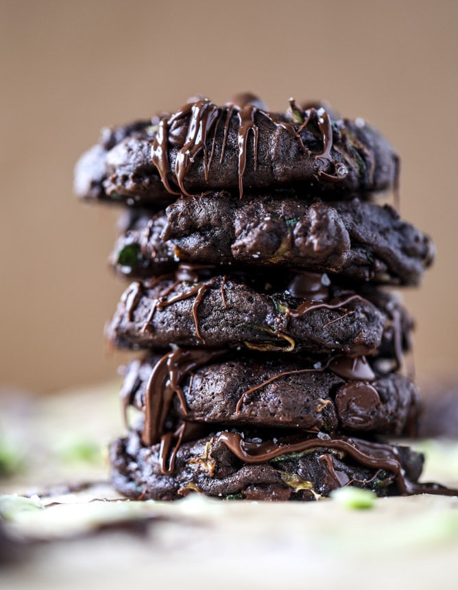 Double Chocolate Zucchini Cookies from howsweeteats.com on foodiecrush.com