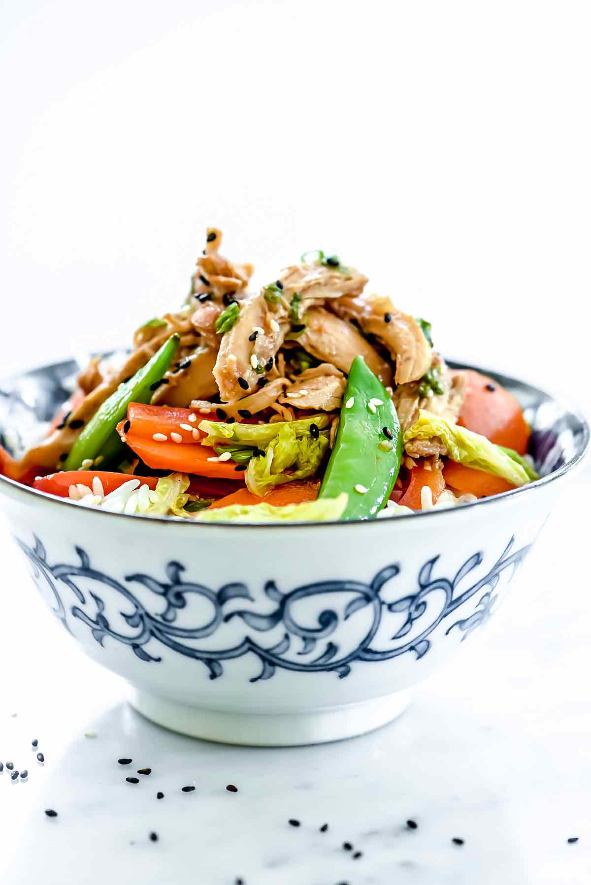 Slow Cooker Teriyaki Chicken and Vegetable Rice Bowls | foodiecrush.com