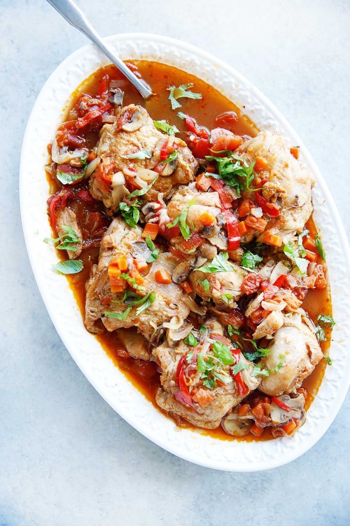 Instant Pot Chicken Cacciatore from lexiscleankitchen.com on foodiecrush.com