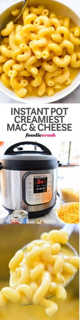 In just 5 minutes cooking time (thank you Instant Pot!), this lush and creamy macaroni and cheese recipe is made with 100% real cheese and couldn’t be easier or faster to make in the pressure cooker. Plus, I’m sharing 5 more recipe ideas for jazzing up this old-fashioned family favorite for adults and kids alike, especially when it’s time to party. #instantpot #macaroniandcheese #macandcheesemania #recipes #foodbloggers #food #pressurecooker #cheese #macaroni