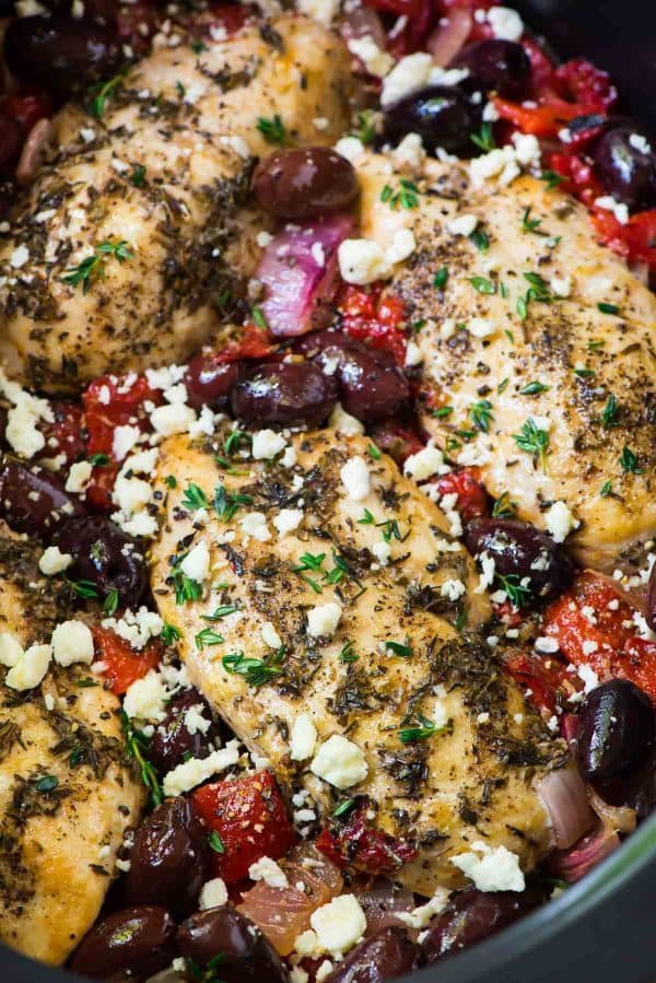 Slow Cooker Greek Chicken from wellplated.com on foodiecrush.com