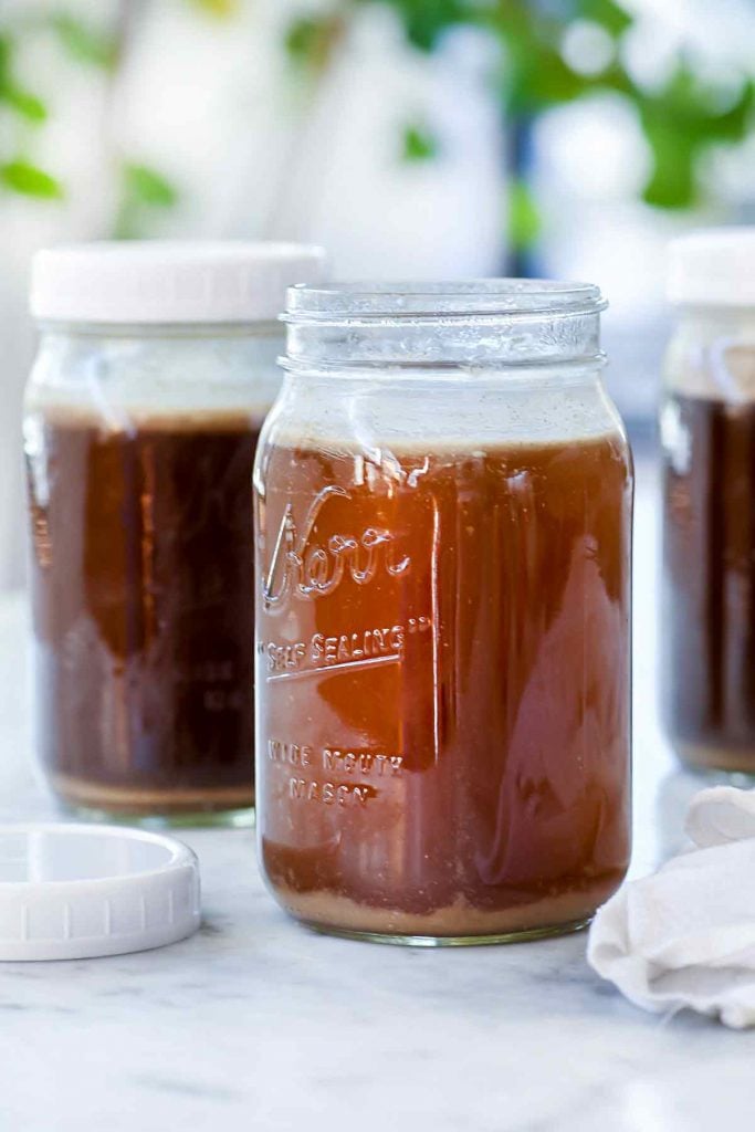 Easy Homemade Beef Broth Stock | foodiecrush.com #beef #stock #broth #soup #recipes