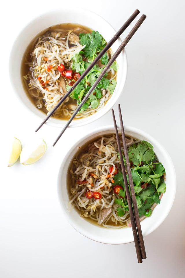 Slow Cooker Beef Pho from sidewalkshoes.com on foodiecrush.com