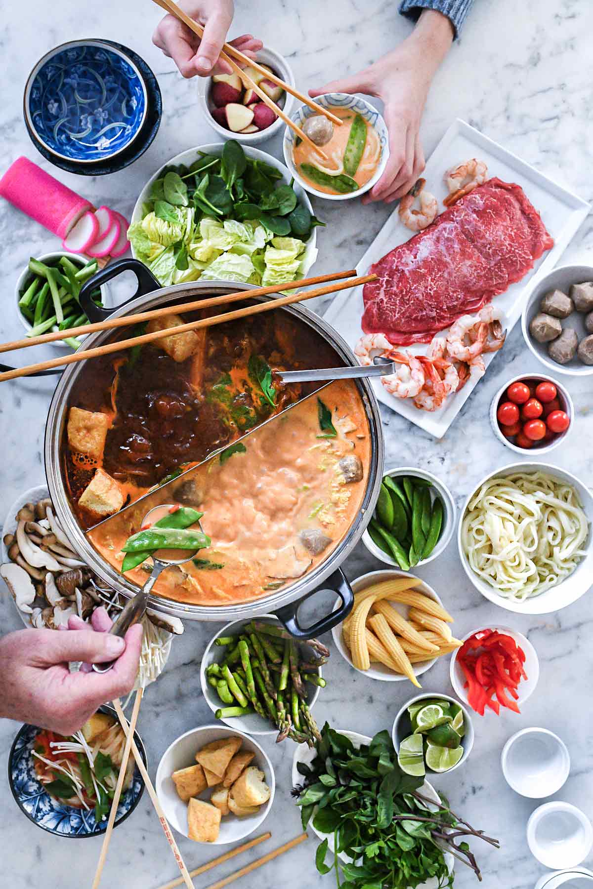 Chinese hot pot - How to make it at home (with spicy and herbal broth )