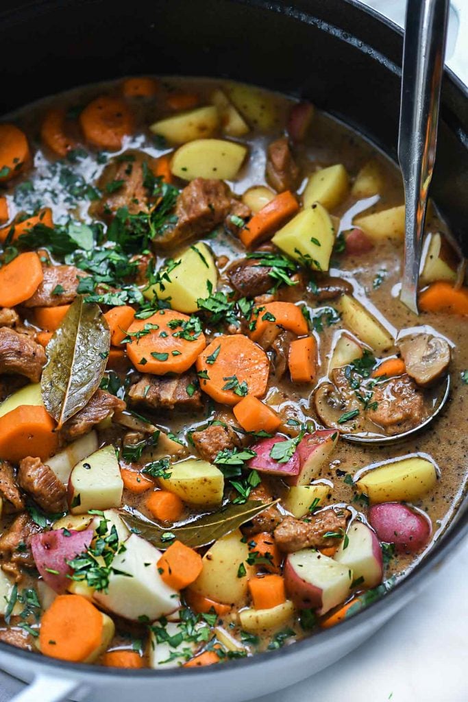 Pork Stew with Irish Stout and Caraway | foodiecrush.com #stew #pork #dinner #recipes #Irish #stpatricks #food