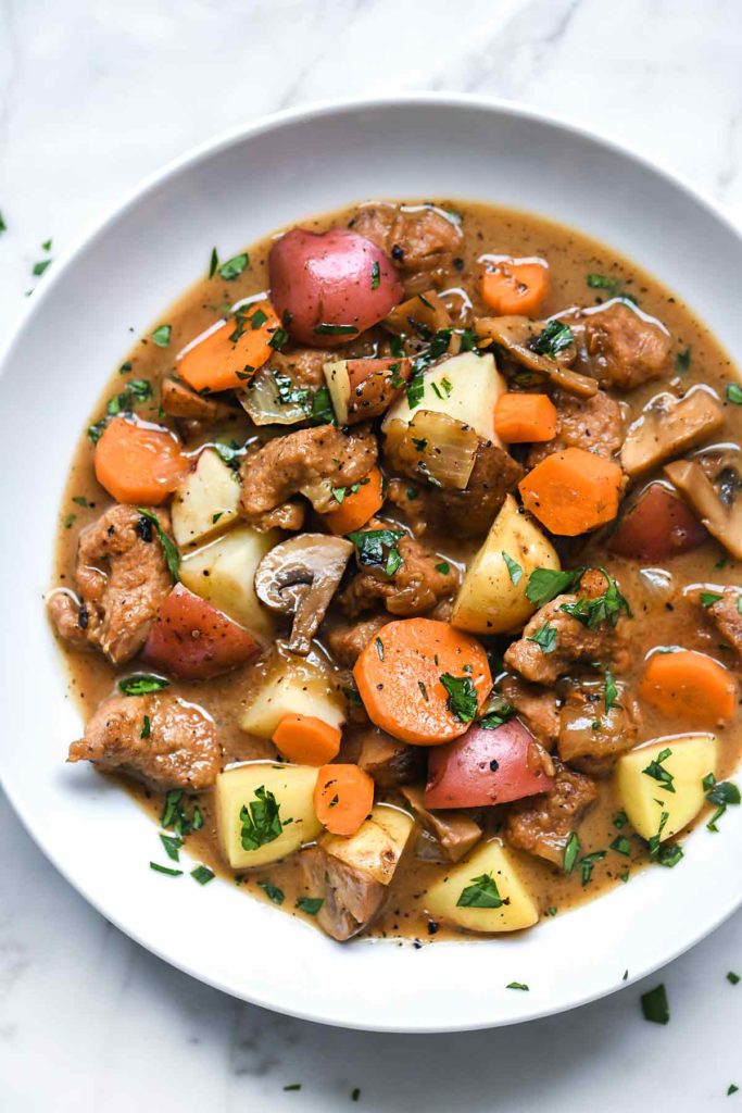 Pork Stew with Irish Stout and Caraway | foodiecrush.com #stew #pork #dinner #recipes #Irish #stpatricks #food