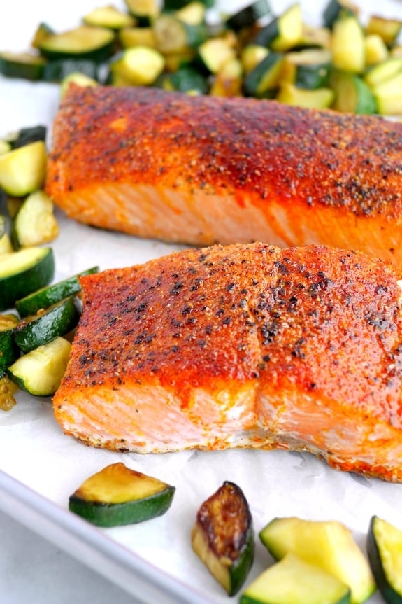 Perfect Air Fryer Salmon from noblepig.com on foodiecrush.com
