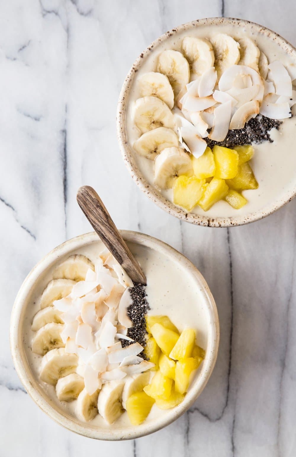 Pineapple Coconut Smoothie Bowl from pastryaffair.com on foodiecrush.com