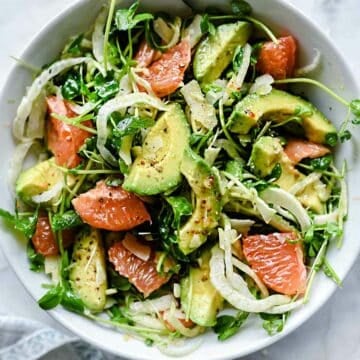 Grapefruit Avocado and Fennel Salad | foodiecrush.com #salad #grapefruit #avocado