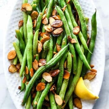 Green Beans with Brown Butter Almonds | foodiecrush.com #beans #sidedish #recipes