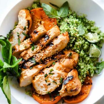 Orange Chicken and Broccoli Rice Bowls | foodiecrush.com
