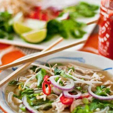 Pho Ga Vietnamese Chicken Noodle Soup | foodiecrush.com