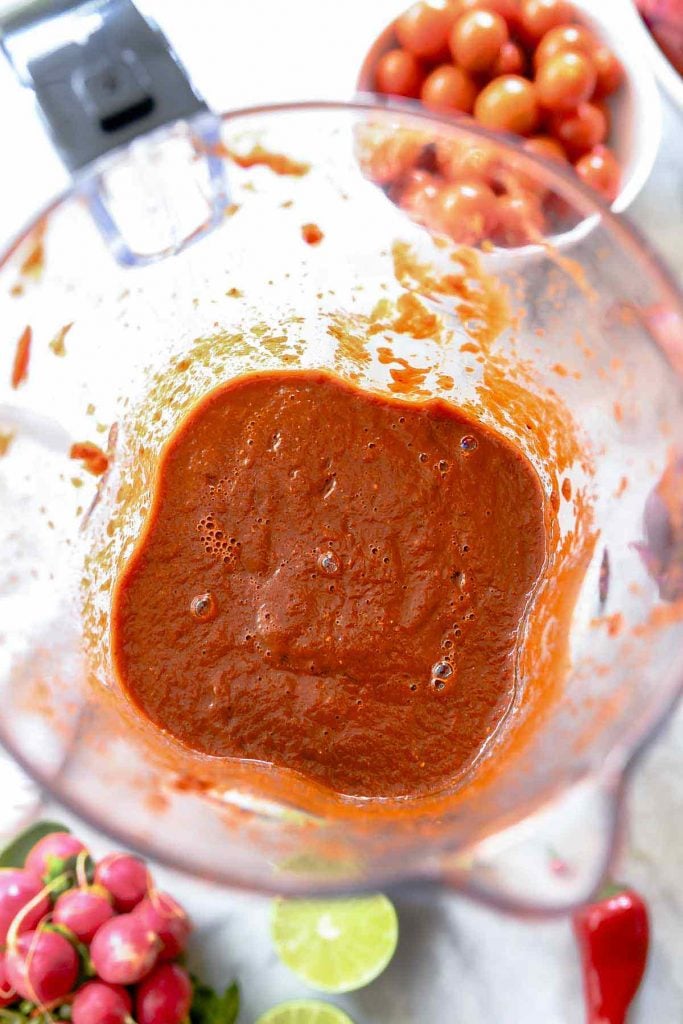 How to Make THE BEST Chilaquiles with Eggs 5 Easy No-Cook Mexican Mole Sauce for Enchiladas | foodiecrush.com #mole #sauce #easy #mexican #recipes