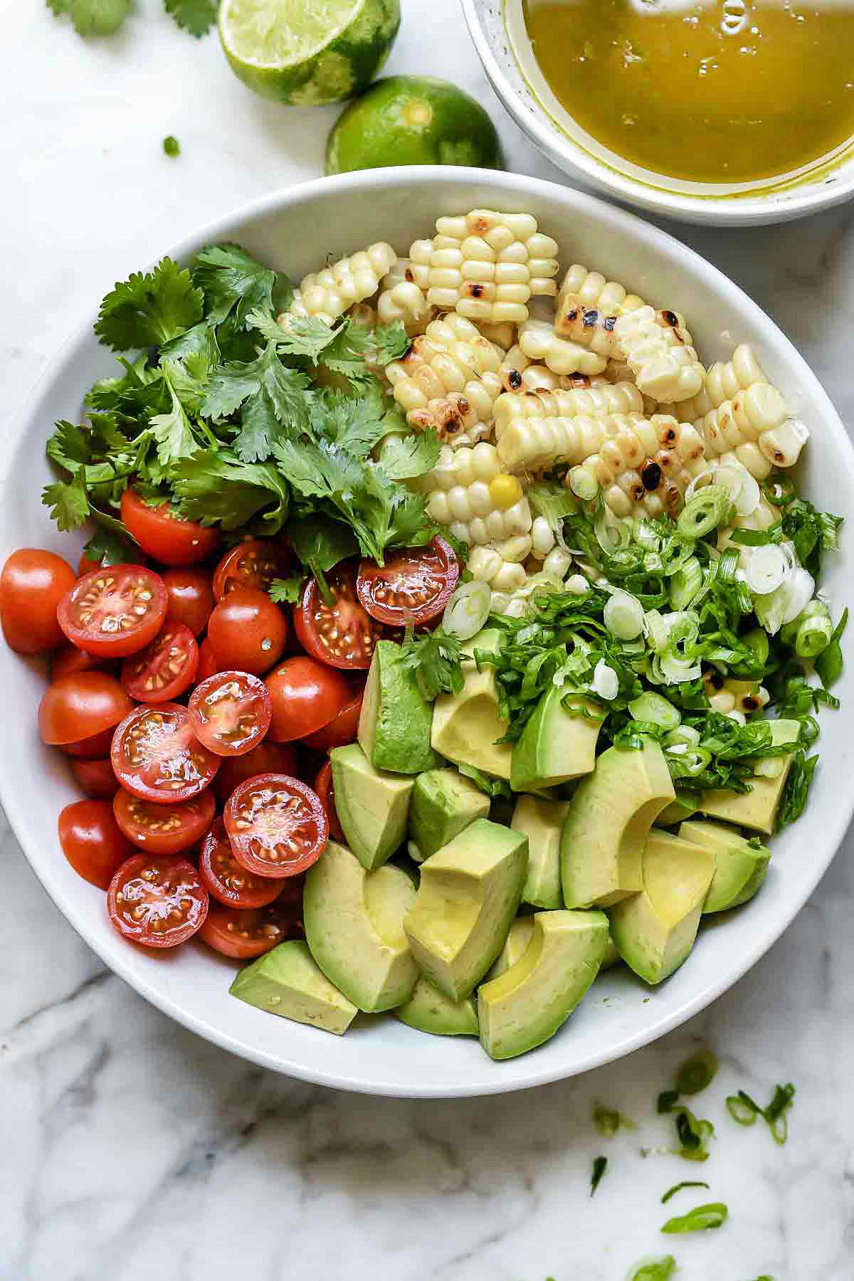Grilled Corn and Tomato Avocado Salad | foodiecrush.com