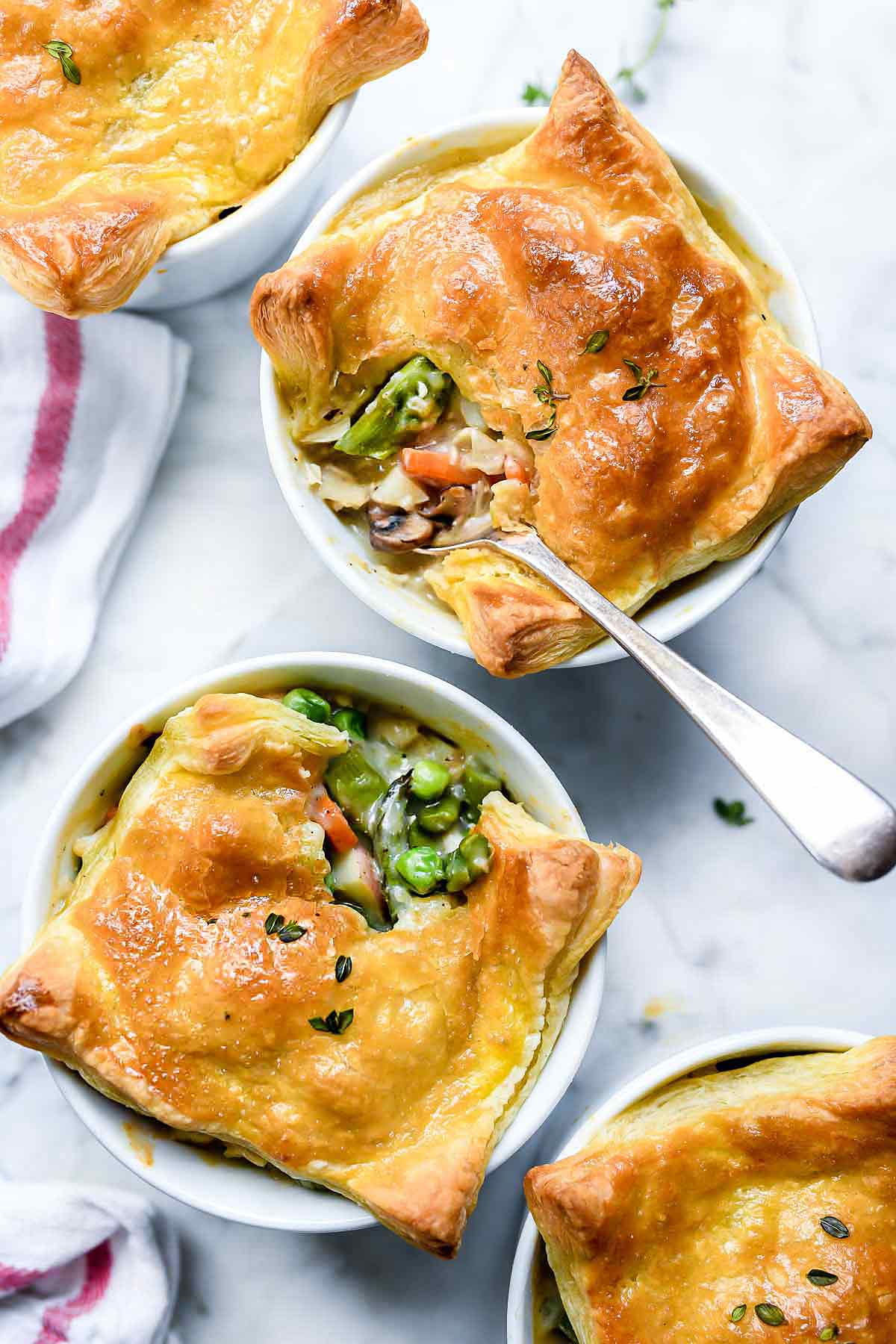 Easy Chicken Pot Pie with Puff Pastry Crust | foodiecrush.com