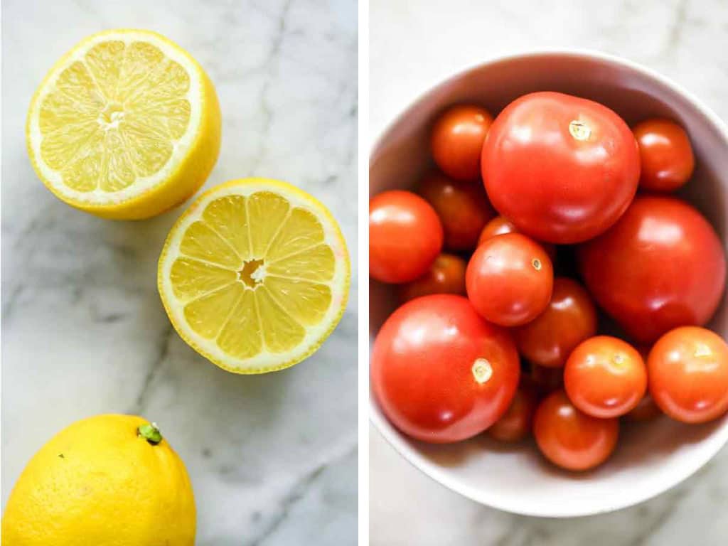 roșii și lămâi foodiecrush.com # tomatoes # lemon 