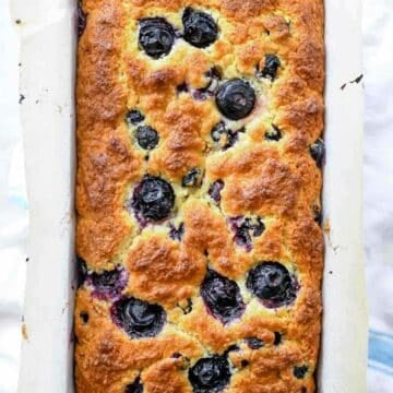 Blueberry Oatmeal Quick Bread from foodiecrush.com on foodiecrush.com