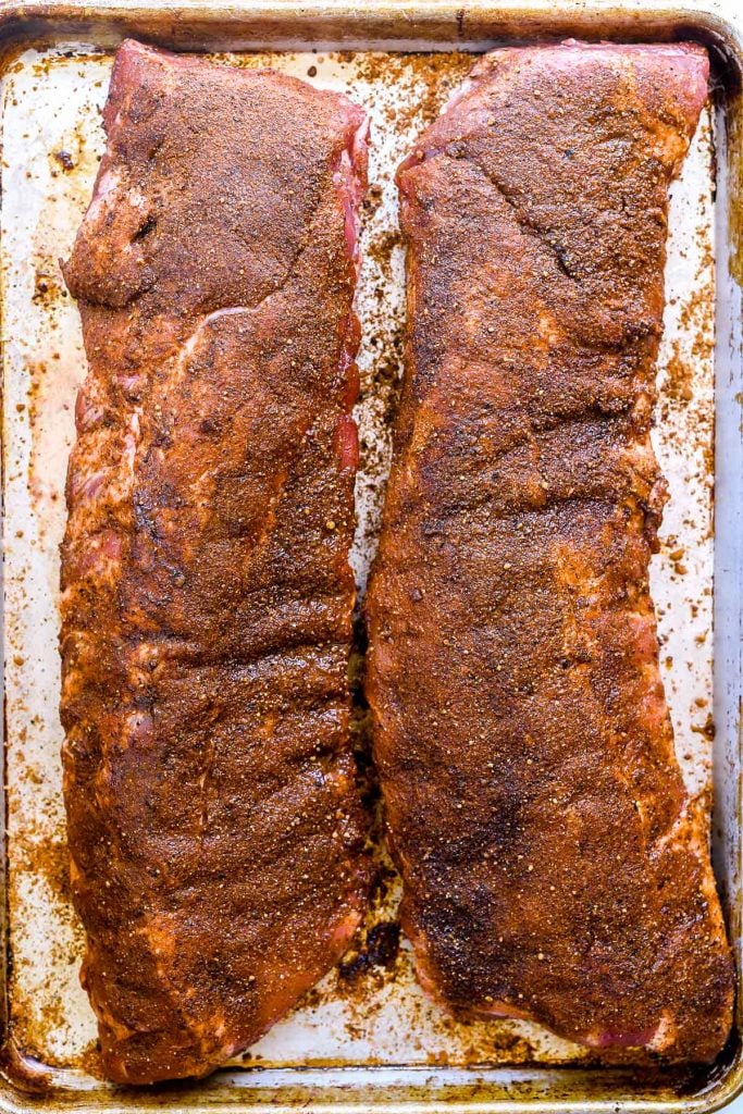 Baby Back Ribs with dry rub foodiecrush.com