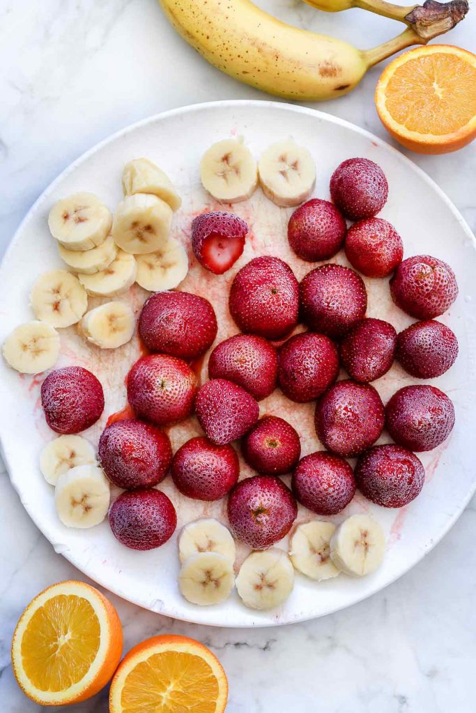 Frozen Strawberries Bananas and Oranges | foodiecrush.com 