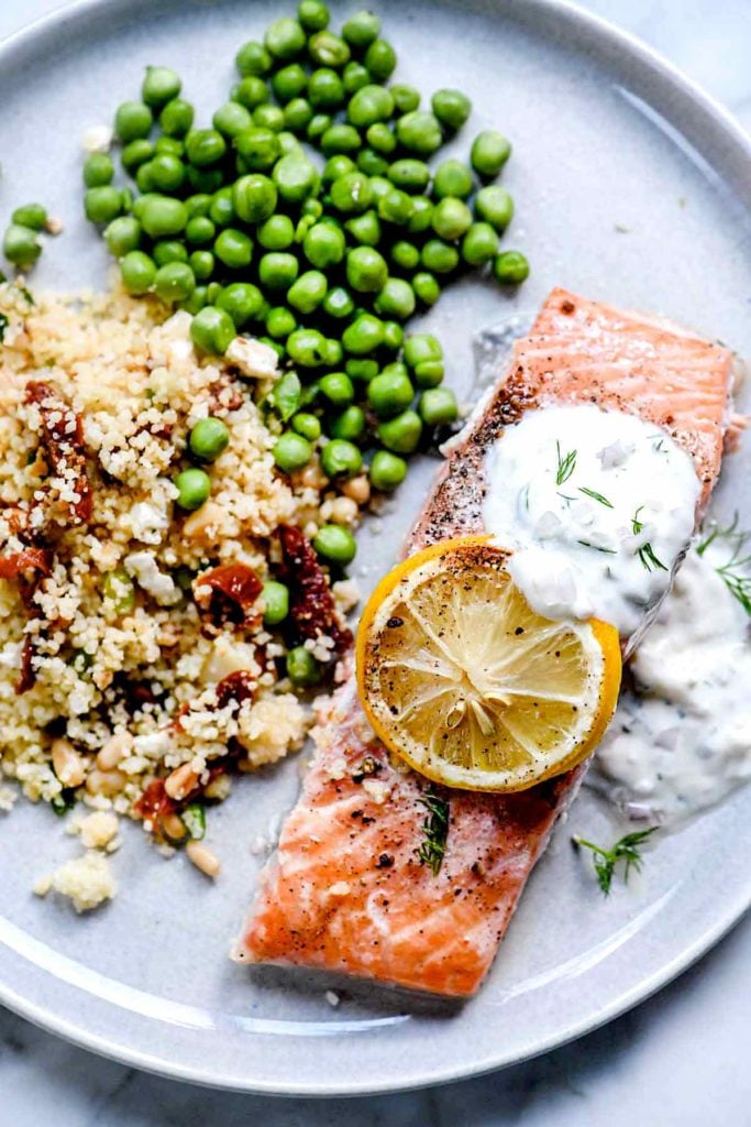 Baked Salmon Recipes with Creme Fraiche | foodiecrush.com #recipes #salmon #healthy #baked #easy #dinner