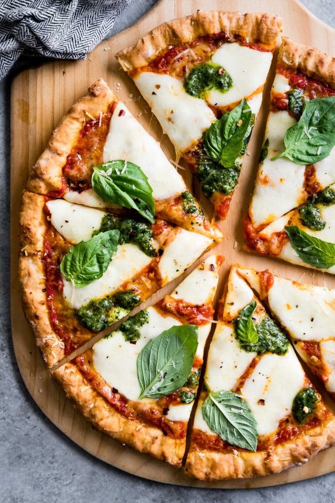 Gluten-Free Pizza Crust Pizza from Snixy Kitchen on foodiecrush.com