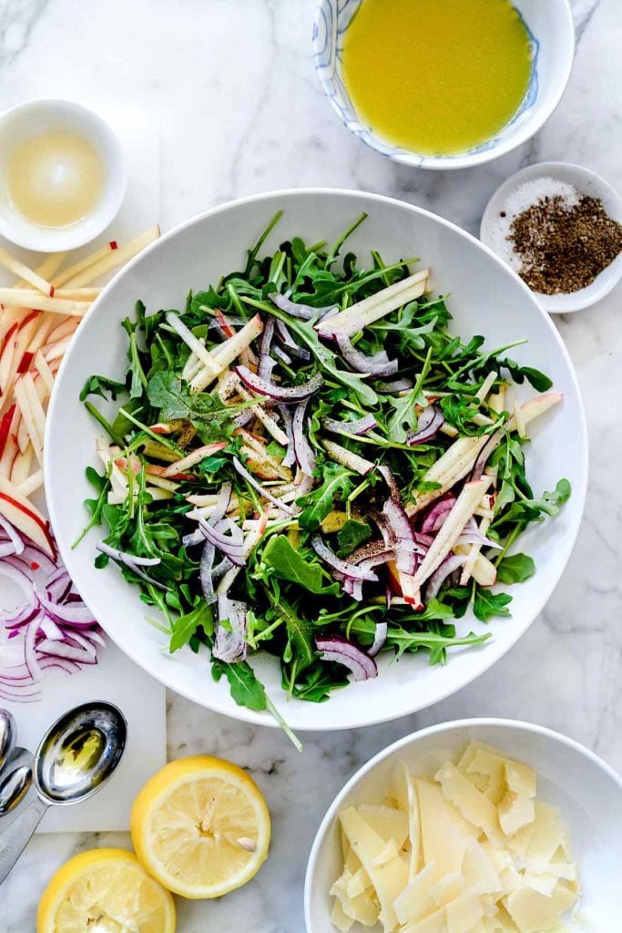 Arugula Salad with Parmesan | foodiecrush.com #salad #recipes #