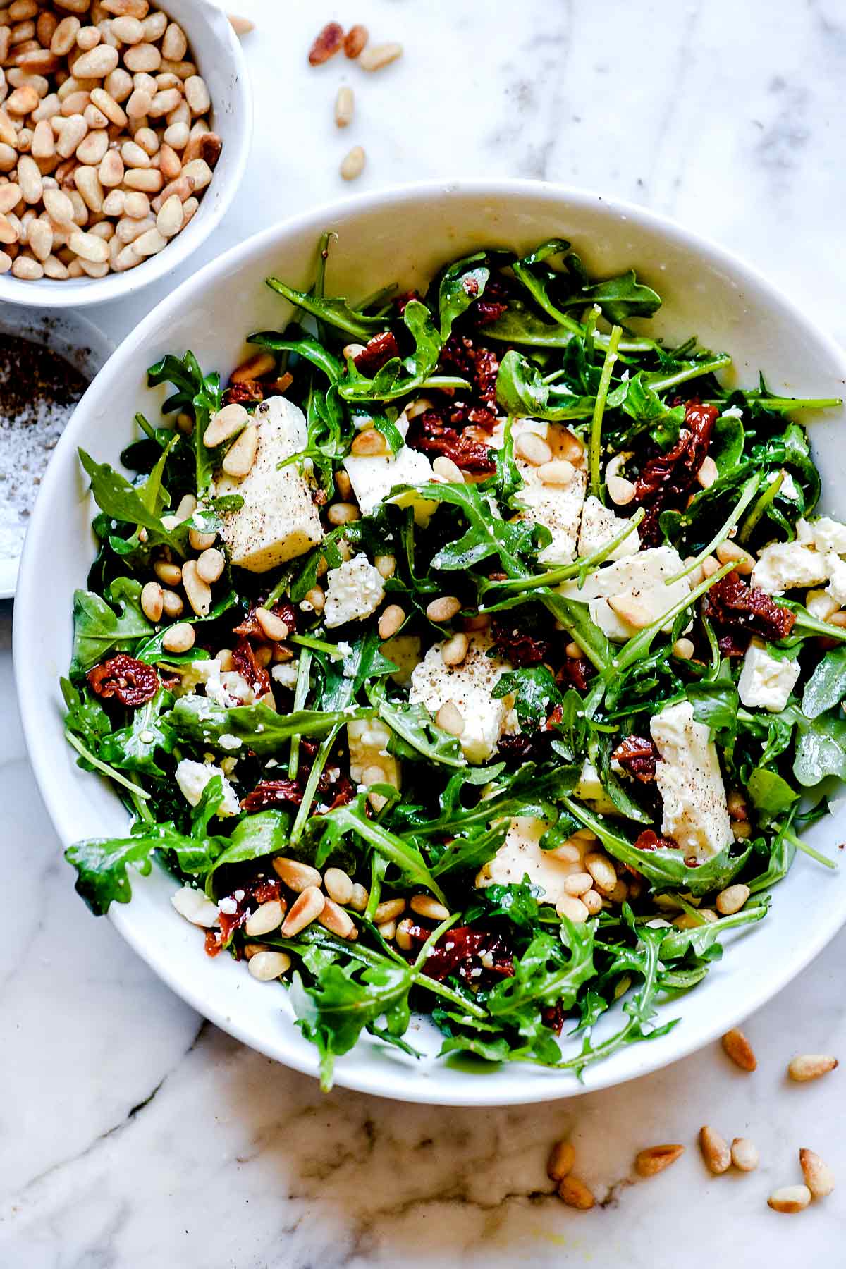 Arugula, Apple, and Pistachio Salad in Parmigiano Cups - CucinaByElena