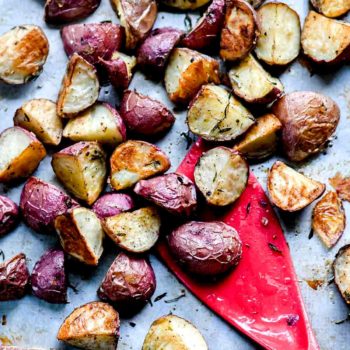 Best Crispy Oven Roasted Potatoes | foodiecrush.com #potatoes #oven #roasted #easy