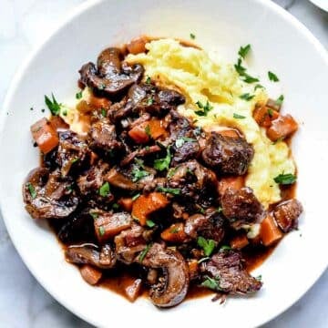 Beef Bourguignon | foodiecrush.com #recipes #easy #beef #bourguignon #stew #french