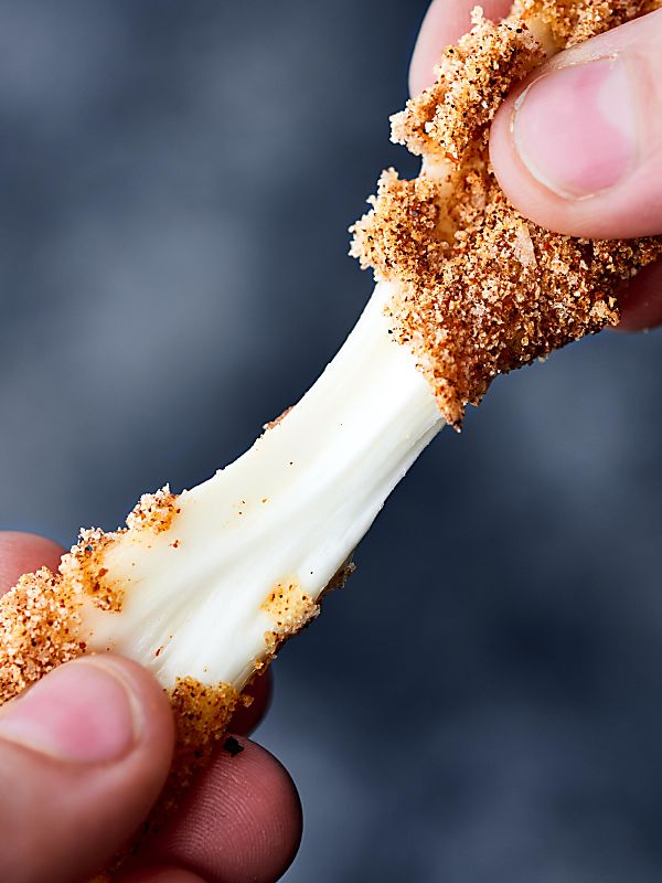 Air Fryer Mozzarella Sticks from Show Me the Yummy on foodiecrush.com