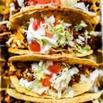 Just Like Taco Bell Tacos Recipe | foodiecrush.com #tacos #tacobell #beef #recipes