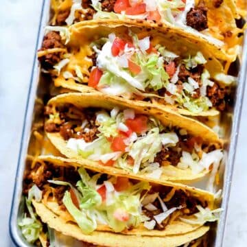 Just Like Taco Bell Tacos Recipe | foodiecrush.com #tacos #tacobell #beef #recipes