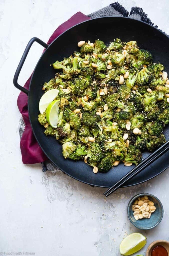 Air Fryer Roasted Asian Broccoli from Food Faith Fitness on foodiecrush.com