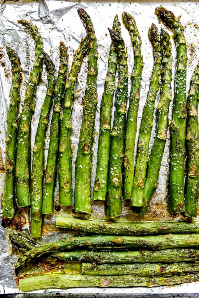 Oven Roasted Asparagus | foodiecrush.com #asparagus #side #recipe #healthy