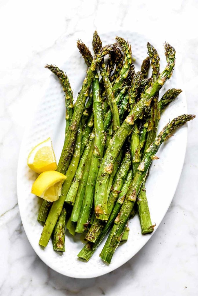 Roasted Asparagus Recipe | foodiecrush.com #asparagus #side #recipe #healthy