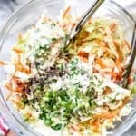 Coleslaw Dressing | foodiecrush.com #dresssing #coleslaw #salad #recipes