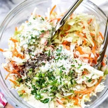 Coleslaw Dressing | foodiecrush.com #dresssing #coleslaw #salad #recipes