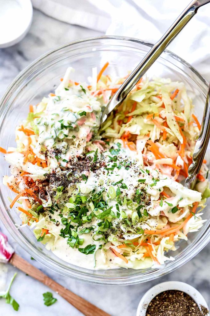 Coleslaw Dressing | foodiecrush.com #dresssing #coleslaw #salad #recipes