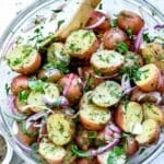 No-Mayo Potato Salad | foodiecrush.com #potatosalad #salads #easy #recipes #healthy