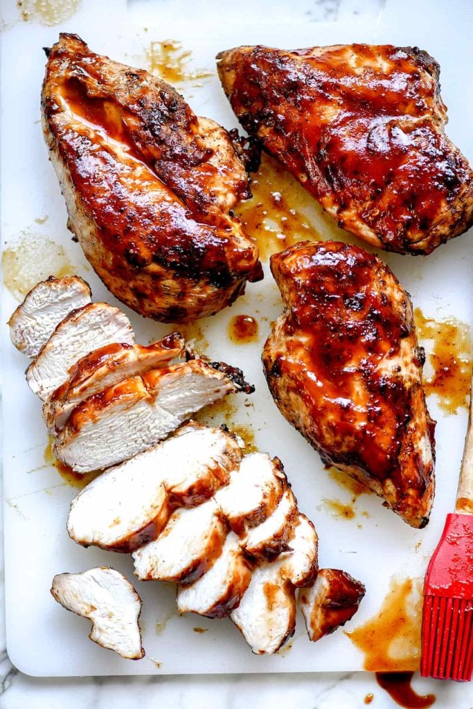 BBQ Chicken Breasts | foodiecrush.com #grilled #chicken #breasts #recipes #bbq #barbecue