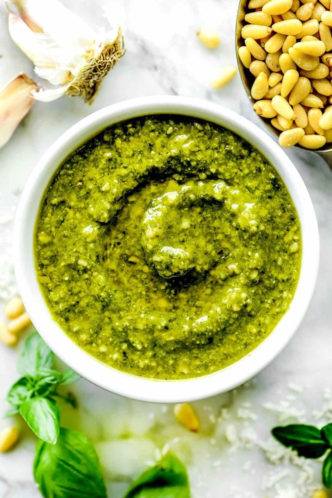 Homemade Pesto Pasta Recipe 3 How to Make THE BEST Pesto foodiecrush.com