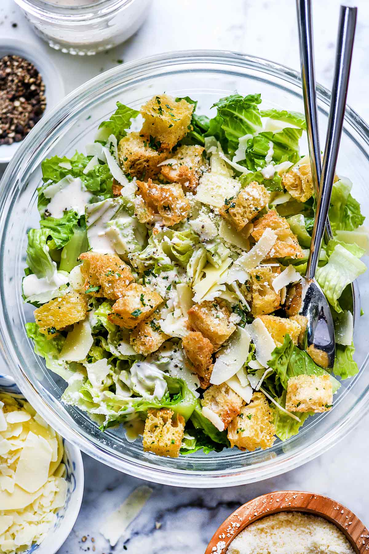 The BEST Caesar Salad (+ Homemade Caesar Dressing) - foodiecrush.com