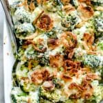Broccoli Gratin with Crispy Onions | foodiecrush.com