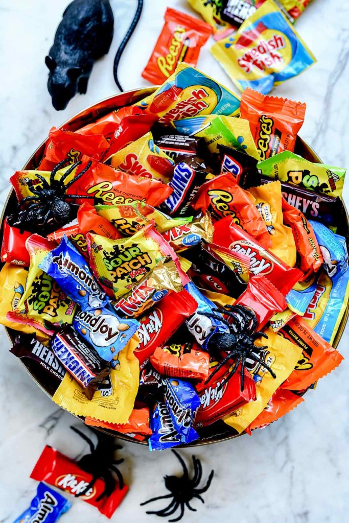 Bowl of Halloween Candy | foodiecrush.com