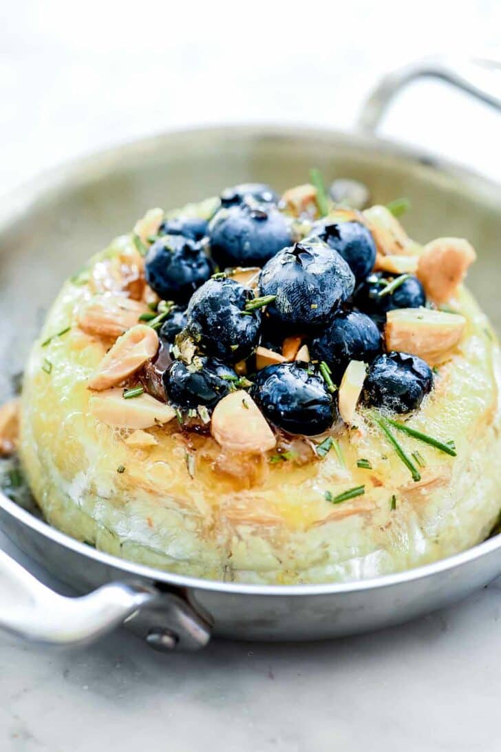 Baked Brie with Blueberries foodiecrush.com